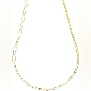 Trendy gold plated sterling silver chain necklace
